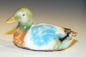 Multi-Colored Miniature Ceramic Duck Figurine  2.0" x 1.0" x 1.25" - Culture Kraze Marketplace.com