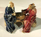 Ceramic Figurine Two Men Sitting On A Bench Playing Chess - 3" Color: Blue & Red - Culture Kraze Marketplace.com