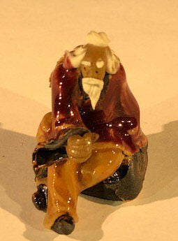 Miniature Ceramic Figurine   Man Sitting on Bench 2" - Culture Kraze Marketplace.com