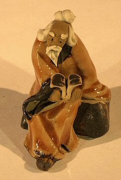 Miniature Ceramic Figurine   Man Reading Book 2" - Culture Kraze Marketplace.com