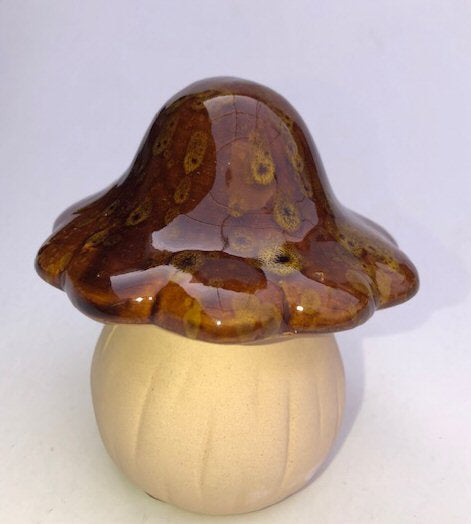 Miniature Ceramic Mushroom Figurine - 4.5" - Culture Kraze Marketplace.com