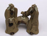 Ceramic Figurine Two Mud Men Sitting On A Bench Reading Book 2" - Culture Kraze Marketplace.com