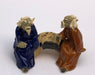 Ceramic Figurine Two Men Sitting On A Bench - 2" Playing Chess Color: Blue & Orange - Culture Kraze Marketplace.com
