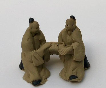 Ceramic Figurine Two Men Sitting - Small - Culture Kraze Marketplace.com