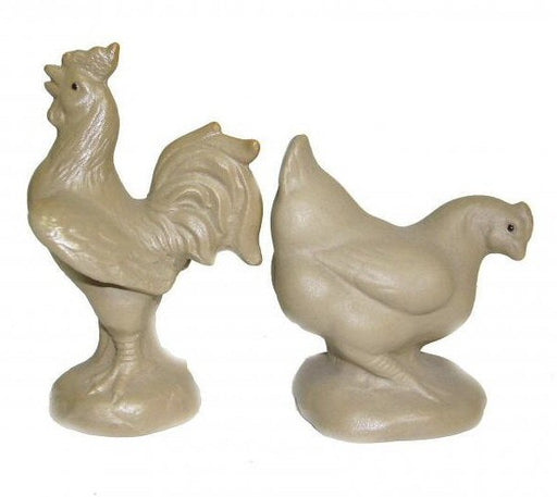 Ceramic Chicken & Rooster Figurines- Set of 4 Various Poses - 3" - Culture Kraze Marketplace.com