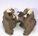 Miniature Ceramic Figurine Two Mud Men Sitting on a Bench Playing Music- 1.5" - Culture Kraze Marketplace.com
