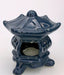 Blue Ceramic Pagoda Candle Holder - 5" - Culture Kraze Marketplace.com
