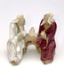 Ceramic Figurine Two Men Sitting On A Bench Drinking Tea - 2" Color: Red & White - Culture Kraze Marketplace.com