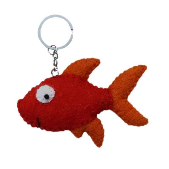 Felt Gold Fish Key Chain - Culture Kraze Marketplace.com