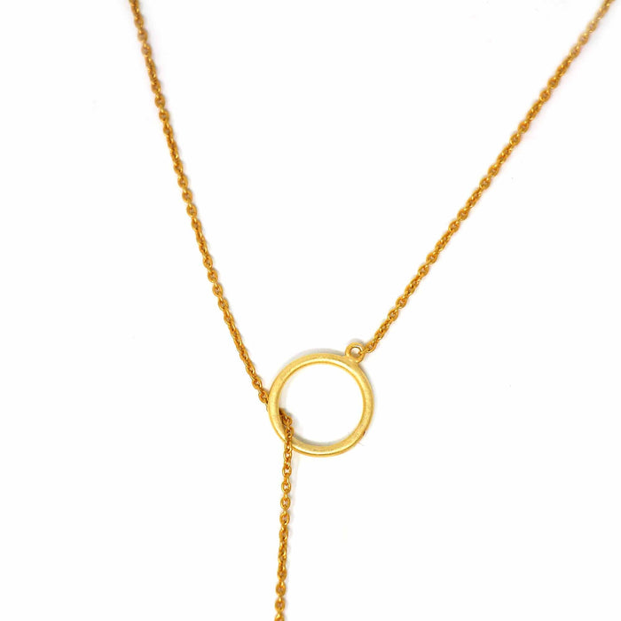 Crescent Moon Goldtone Pendant Necklace - Culture Kraze Marketplace.com