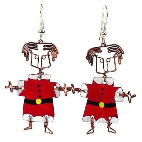 Set of 10 Dancing Girl Santa Earrings - Creative Alternatives - Culture Kraze Marketplace.com