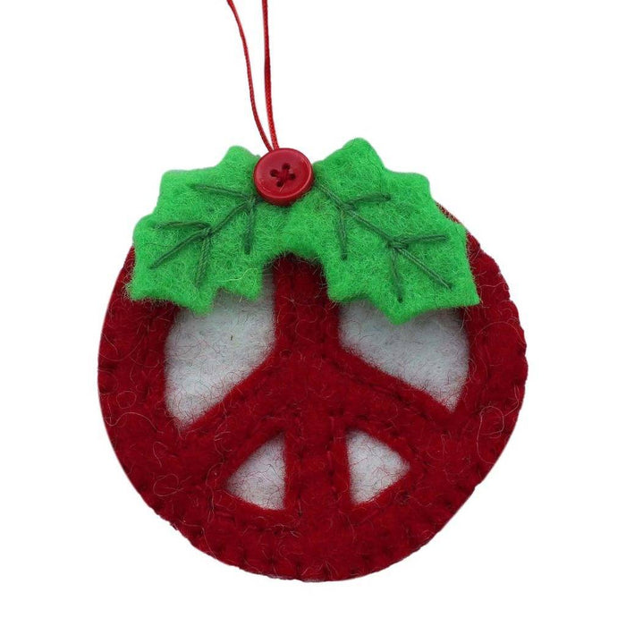 Red Peace Sign Christmas Ornament - Culture Kraze Marketplace.com