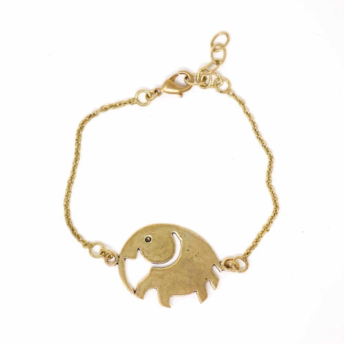 Elephant Brass Bracelet - Culture Kraze Marketplace.com