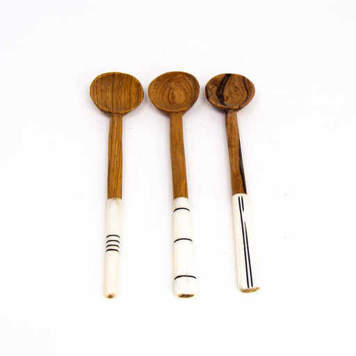 Simple Batik Olive Wood Spoon Set of 3 - Culture Kraze Marketplace.com