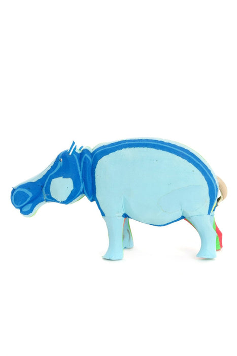 Recycled Flip Flop Hippo Sculpture - Culture Kraze Marketplace.com