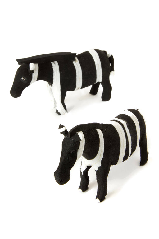 Small Recycled Flip Flop Zebra Sculpture - Culture Kraze Marketplace.com