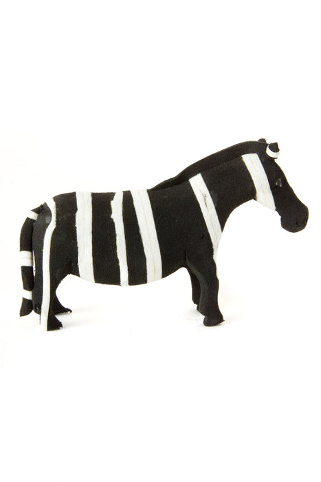Small Recycled Flip Flop Zebra Sculpture - Culture Kraze Marketplace.com