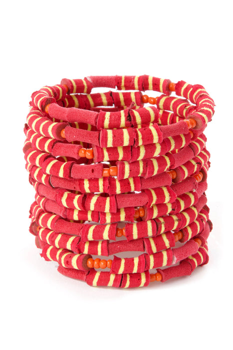 Sundown Recycled Flip Flop Coil Bracelet - Culture Kraze Marketplace.com
