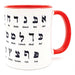 Barbara Shaw Coffee Mug - Alef Beit Hebrew Alphabet Chart - Culture Kraze Marketplace.com