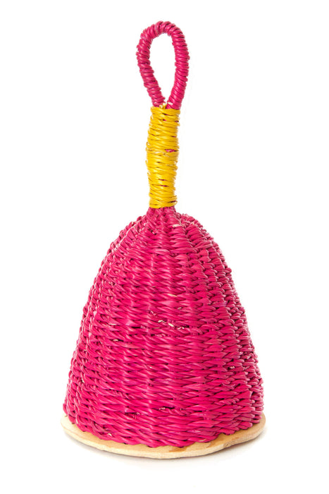 Pink and Yellow Woven Elephant Grass Rattles - Culture Kraze Marketplace.com