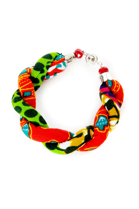 Nana Yaa's Ankara Cloth Braided Bracelet in Assorted Colors - Culture Kraze Marketplace.com