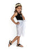 Girls Solid Color Half Sarong In White - Culture Kraze Marketplace.com