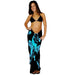 Fringeless Sarong Floral Sarong In Turquoise - Culture Kraze Marketplace.com