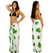 Hibiscus Sarong Green White - Culture Kraze Marketplace.com