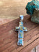 Natural Blue Moon Turquoise & Sterling Silver Navajo  Cross Pendant - Culture Kraze Marketplace.com