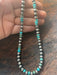 Navajo Turquoise And Sterling Silver Beaded Necklace 16Inch - Culture Kraze Marketplace.com