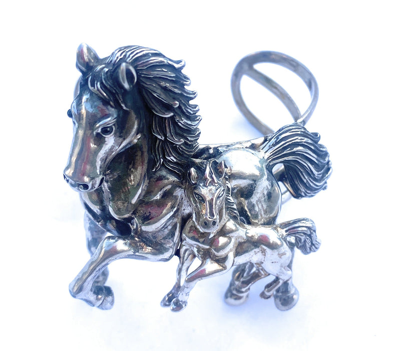Handmade Sterling Silver Horse Cuff Bracelet