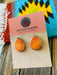 Navajo Sterling Silver & Orange Spiny Post Earrings - Culture Kraze Marketplace.com
