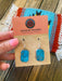 Navajo Kingman Turquoise & Sterling Silver Dangle Earrings Signed - Culture Kraze Marketplace.com