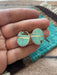 Navajo Number 8 Turquoise Inlay & Sterling Silver Post Earrings Signed - Culture Kraze Marketplace.com