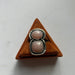 Handmade Sterling Silver & Pink Conch 2 Stone Ring Signed Nizhoni - Culture Kraze Marketplace.com