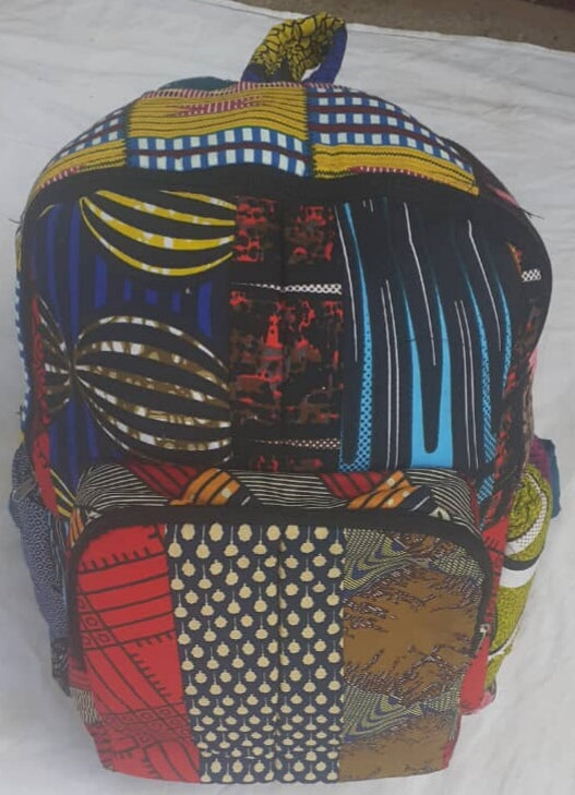 Chitenge Ankara Wax Backpack - Culture Kraze Marketplace.com