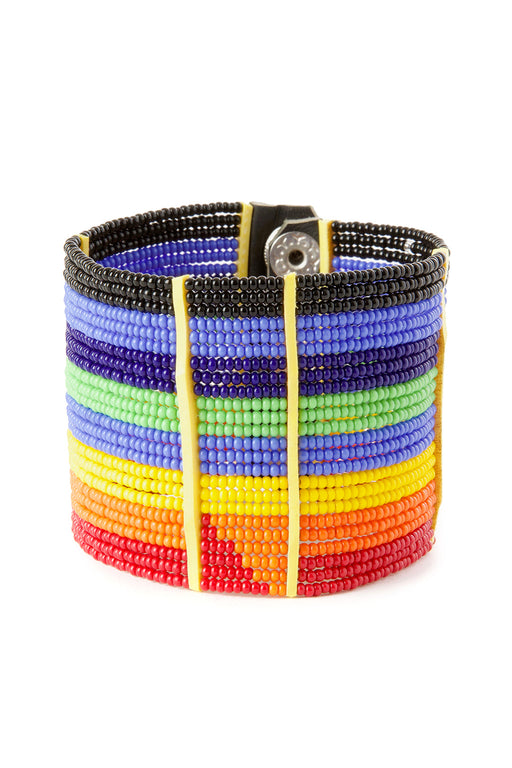 Pride & Joy Beaded Rainbow Cuff Bracelet - Culture Kraze Marketplace.com