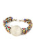 Kenyan Rainbow Beaded Bracelet with Silver Coil - Culture Kraze Marketplace.com