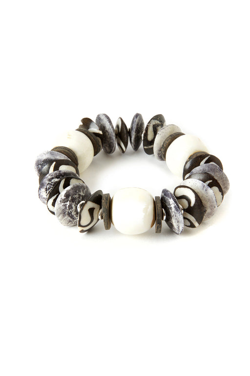 Kenyan White Bone Bead Boldness Bracelet - Culture Kraze Marketplace.com