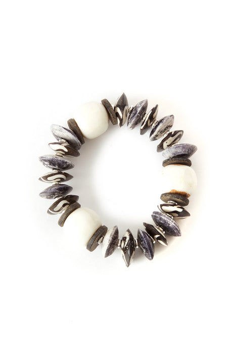 Kenyan White Bone Bead Boldness Bracelet - Culture Kraze Marketplace.com
