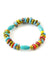 Kenyan Turquoise and Powder Glass Bead Bracelet - Culture Kraze Marketplace.com