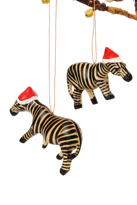 Santa's Little Zebra Helper Ornament - Culture Kraze Marketplace.com