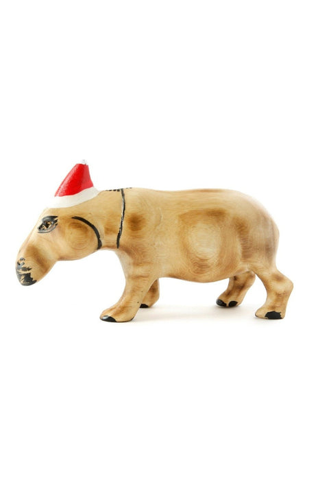Santa's Little Hippo Helper Sculpture - Culture Kraze Marketplace.com