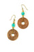 Kenyan Shilling and Turquoise Bead Earrings - Culture Kraze Marketplace.com
