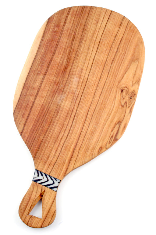 Wild Olive Wood Cheese Board with Batik Bone Handle - Culture Kraze Marketplace.com