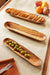 Set of 3 Wild Olive Wood Baguette Trays with Bone Inlay - Culture Kraze Marketplace.com