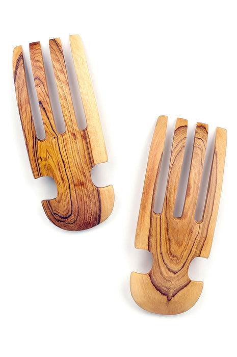 Olivewood Salad Tossing Claws with White Bone - Culture Kraze Marketplace.com