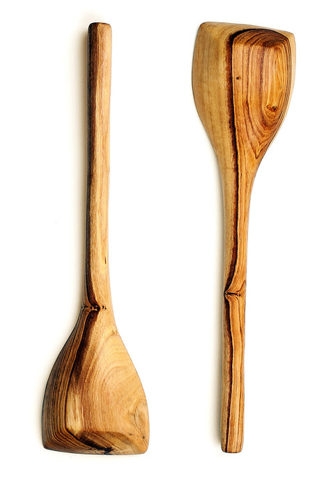 Squared Wild Olive Wood Cooking Spoon - Culture Kraze Marketplace.com