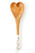 ZigZag Handle Wild Olive Wood Heart Cooking Spoon - Culture Kraze Marketplace.com