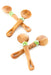Set of Four Wild Olive Wood Spoons with Green Beads - Culture Kraze Marketplace.com